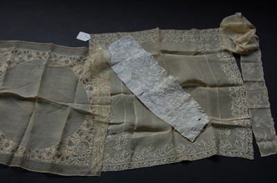 Lot 426 - A quilted and drawn thread-work lady's cap,...