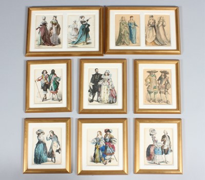 Lot 128 - A striped brown silk day dress, circa 1865,...