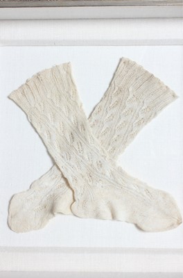 Lot 129 - A pair of brown leather infant shoes and...