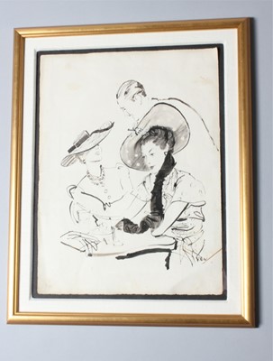 Lot 130 - Rene Bouet Willaumez fashion sketch 'Cotton...
