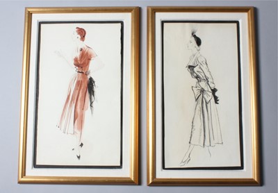 Lot 131 - Two Rene Bouet Willaumez day ensemble fashion...