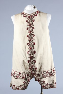 Lot 140 - Two gentlemen's waistcoats, 1760-70, one of...