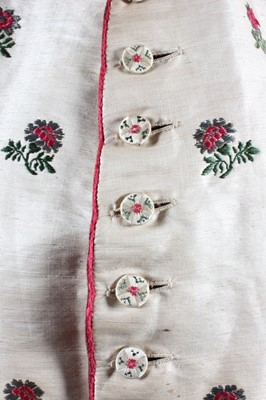 Lot 140 - Two gentlemen's waistcoats, 1760-70, one of...