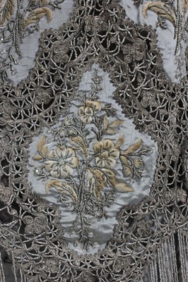 Lot 142 - A good Russell & Allen grey moire evening gown,...