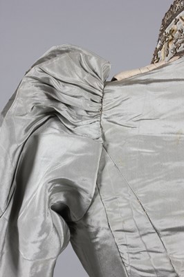 Lot 142 - A good Russell & Allen grey moire evening gown,...