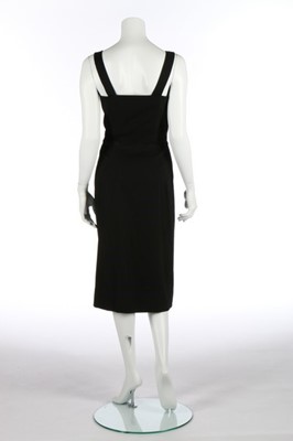 Lot 157 - A Jean Dessès black wool dinner dress, circa...