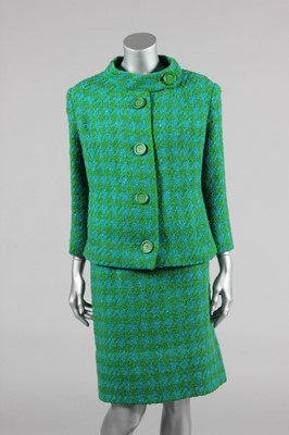 Lot 158 - A Pierre Cardin green and blue houndstooth...