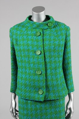 Lot 158 - A Pierre Cardin green and blue houndstooth...