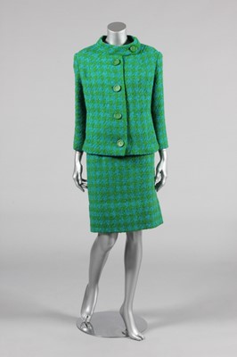 Lot 158 - A Pierre Cardin green and blue houndstooth...