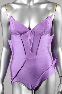 Lot 160 - A Thierry Mugler purple polyamide jersey...