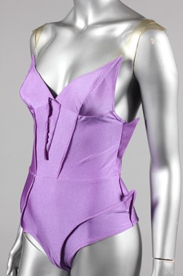 Lot 160 - A Thierry Mugler purple polyamide jersey...