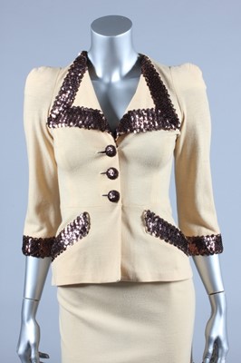 Lot 159 - A Biba 1940s-style mustard wool jersey skirt...