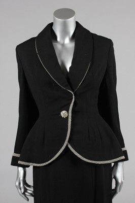 Lot 168 - A Lilli Ann black wool jacket, with velvet...