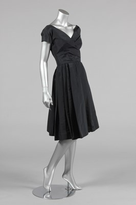 Lot 169 - A Christian Dior New York black faille...