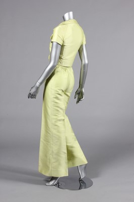 Lot 171 - A Courreges chartreuse satinised cotton jacket...