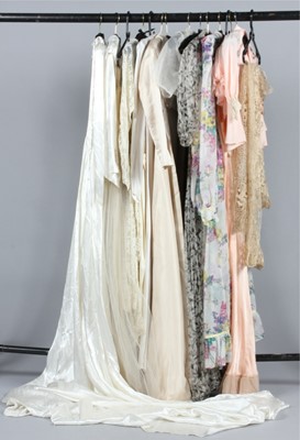 Lot 175 - A group of bridal-wear and lingerie, 1930s-50s,...