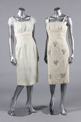 Lot 177 - Eleven bridal/ivory dresses, 1960s-80s,...