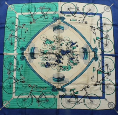 Lot 185 - Six Hermès silk scarves, comprising hunting...