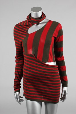 Lot 161 - An Atsuro Tayama striped knitted rayon/wool...