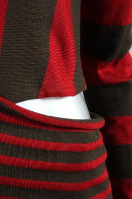 Lot 161 - An Atsuro Tayama striped knitted rayon/wool...