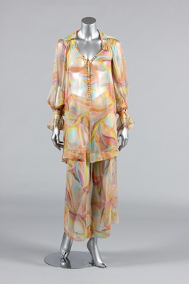 Lot 186 - Two Jean Muir chiffon ensembles, both labelled,...