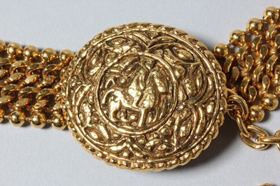Lot 191 - A Chanel gilt chain belt, 1980s, signed to...
