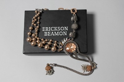 Lot 193 - An Erickson Beamon pearl beaded and silver...