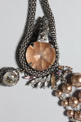 Lot 193 - An Erickson Beamon pearl beaded and silver...