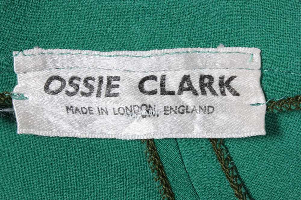 Lot 198 - An Ossie Clark green moss crepe `Judy'