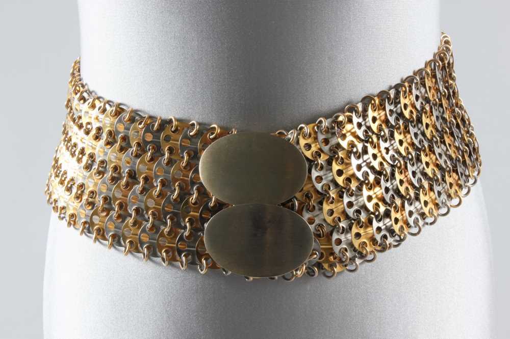 Lot 201 - A Paco Rabanne chainmail belt, 1960s, with...