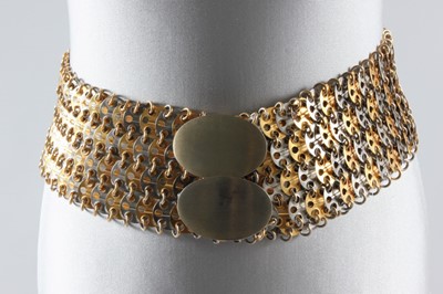 Lot 201 - A Paco Rabanne chainmail belt, 1960s, with...