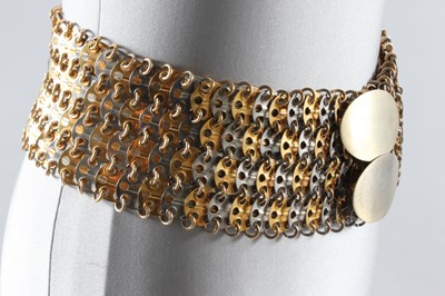 Lot 201 - A Paco Rabanne chainmail belt, 1960s, with...