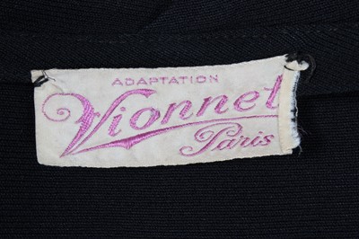 Lot 202 - A Vionnet labelled jacket, late 1930s, bearing...