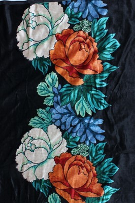 Lot 204 - A printed velvet panel, circa 1920, probably...