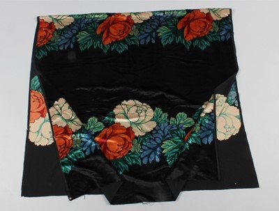 Lot 204 - A printed velvet panel, circa 1920, probably...