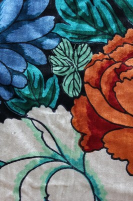 Lot 204 - A printed velvet panel, circa 1920, probably...