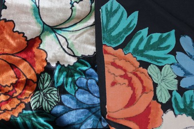 Lot 204 - A printed velvet panel, circa 1920, probably...