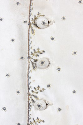 Lot 207 - An embroidered sleeved waistcoat, circa 1770,...