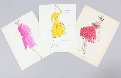 Lot 213 - Maison Carven fashion sketches, Spring-Summer...