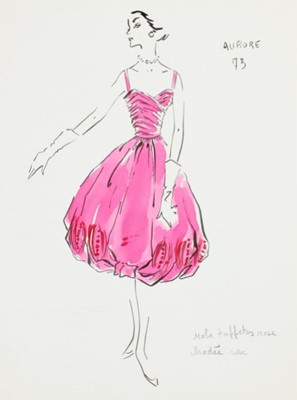 Lot 213 - Maison Carven fashion sketches, Spring-Summer...