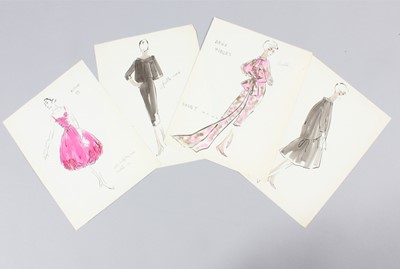 Lot 213 - Maison Carven fashion sketches, Spring-Summer...