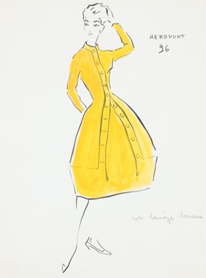 Lot 213 - Maison Carven fashion sketches, Spring-Summer...