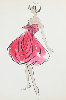 Lot 213 - Maison Carven fashion sketches, Spring-Summer...