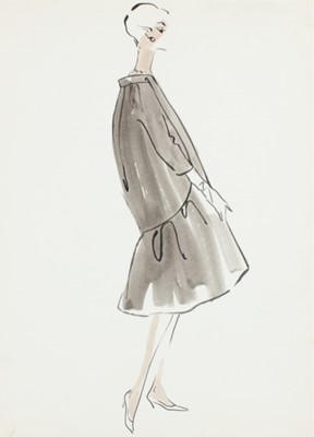 Lot 213 - Maison Carven fashion sketches, Spring-Summer...