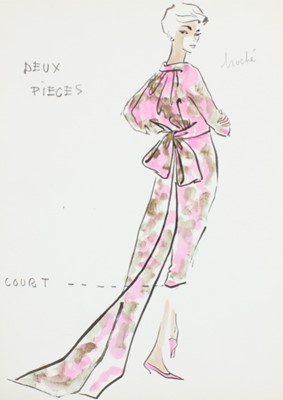 Lot 213 - Maison Carven fashion sketches, Spring-Summer...