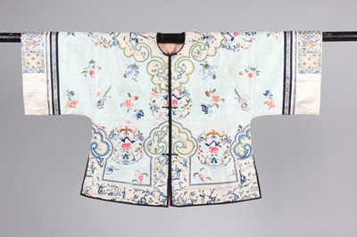 Lot 262 - A copper-brown satin embroidered dragon robe,...