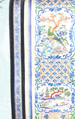 Lot 262 - A copper-brown satin embroidered dragon robe,...