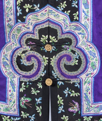 Lot 266 - A woman's purple damask informal jacket,...