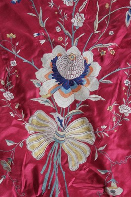 Lot 269 - An embroidered coverlet, Chinese for the...
