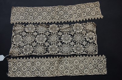 Lot 400 - Reticella lace, 17th century, approx 12...